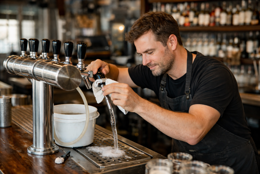 Biertap schoonmaken